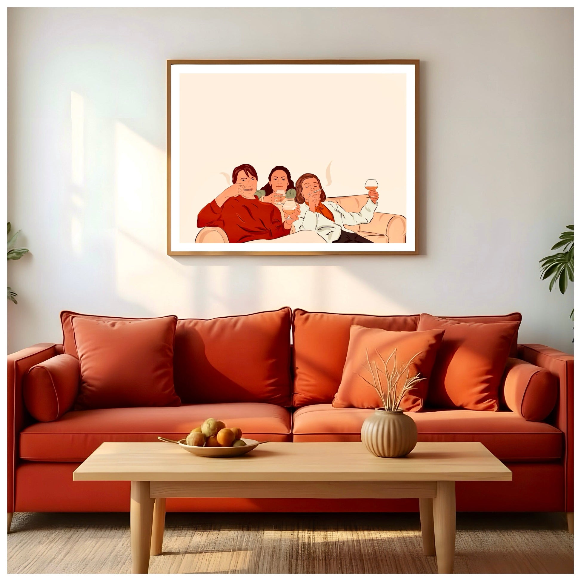 Portrait couleur personnalisé dessiné à la main sur fond neutre - The Corsicaner