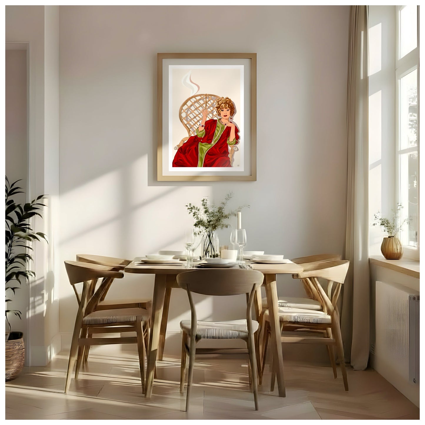 Portrait couleur personnalisé dessiné à la main sur fond neutre - The Corsicaner