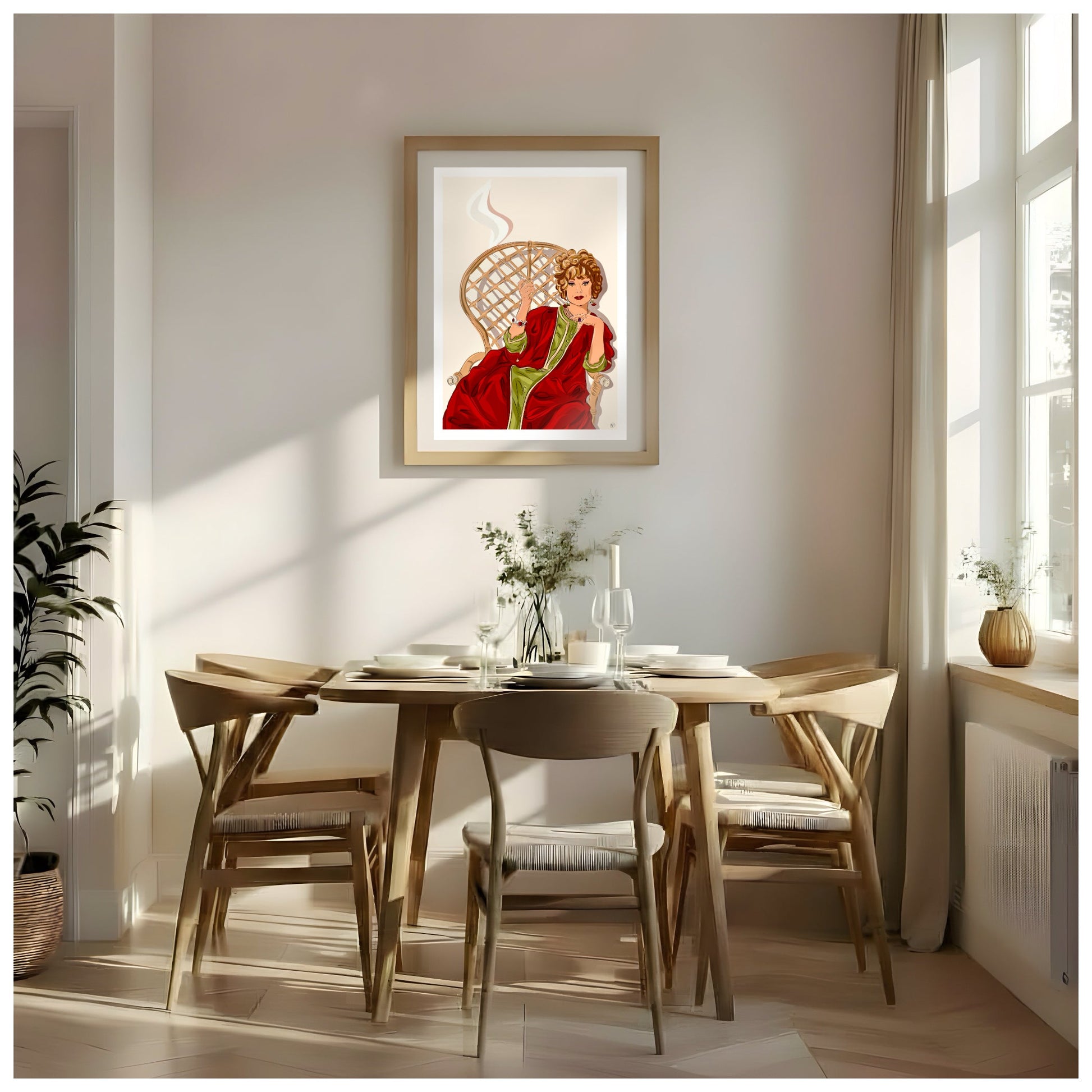 Portrait couleur personnalisé dessiné à la main sur fond neutre - The Corsicaner