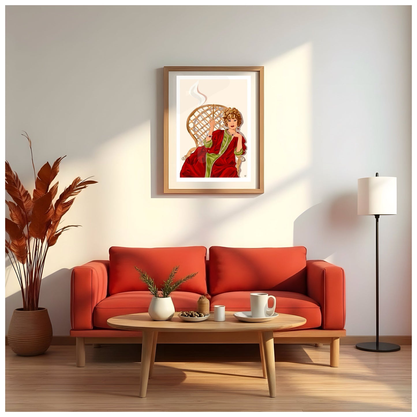 Portrait couleur personnalisé dessiné à la main sur fond neutre - The Corsicaner