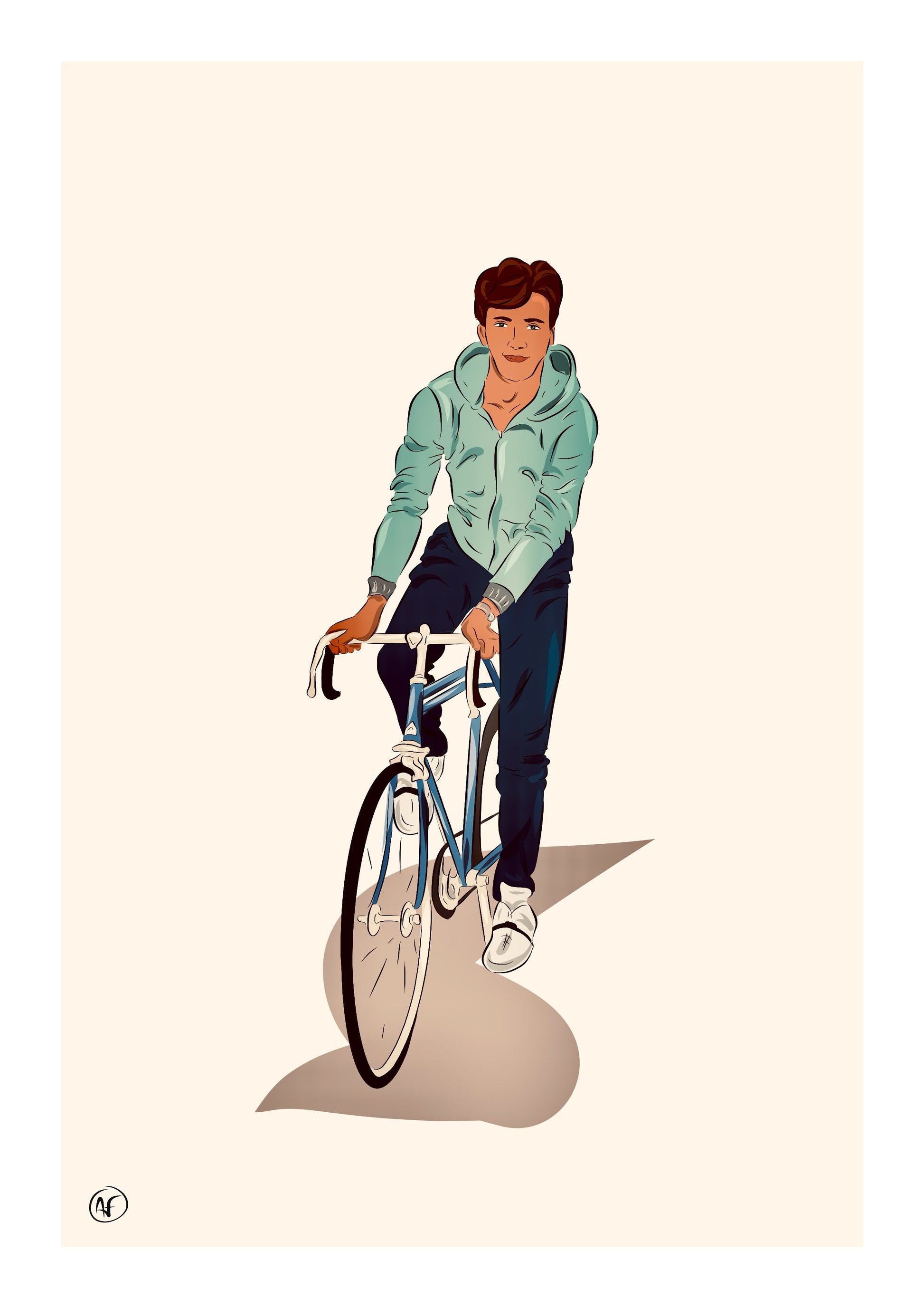 Portrait couleur personnalisé dessiné à la main sur fond neutre ou "Line art" - The Corsicaner