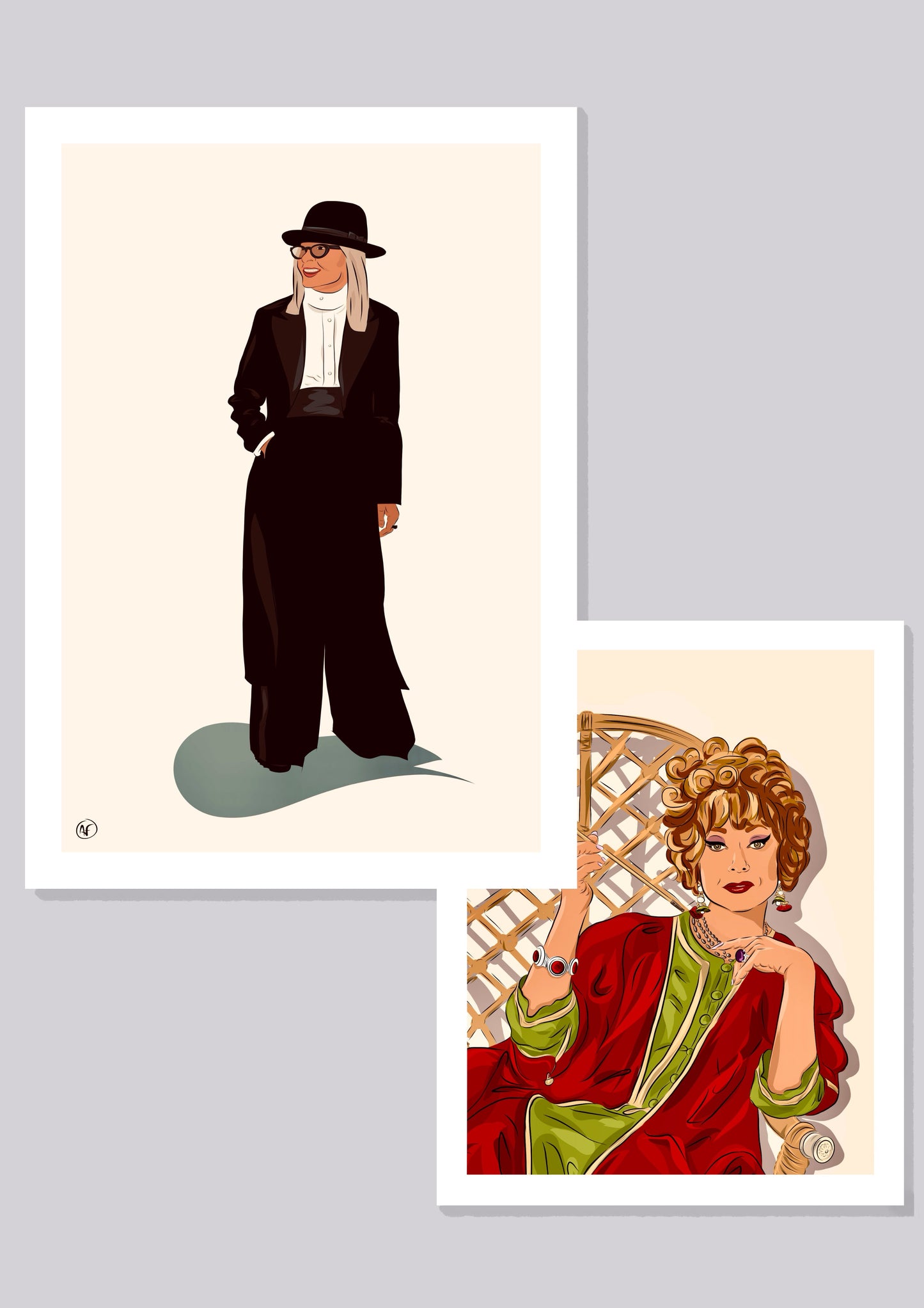 Portrait couleur personnalisé dessiné à la main sur fond neutre ou "Line art" - The Corsicaner