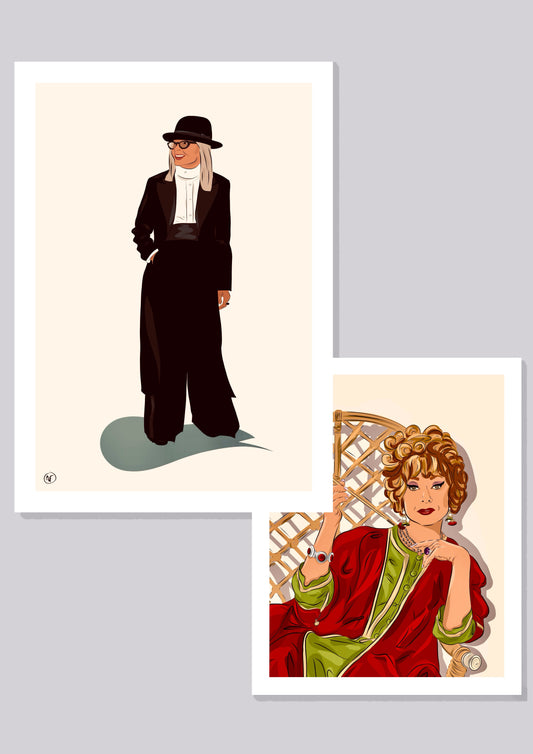 Portrait couleur personnalisé dessiné à la main sur fond neutre ou "Line art" - The Corsicaner