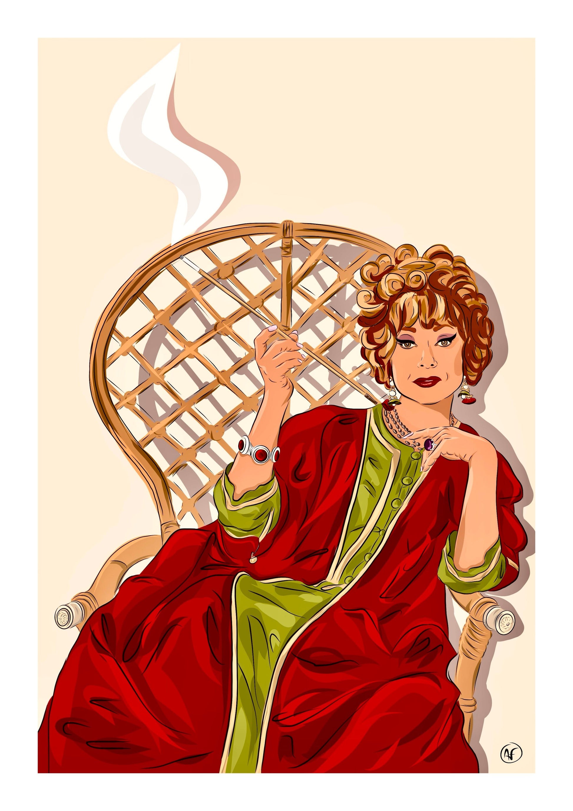 Portrait couleur personnalisé dessiné à la main sur fond neutre ou "Line art" - The Corsicaner