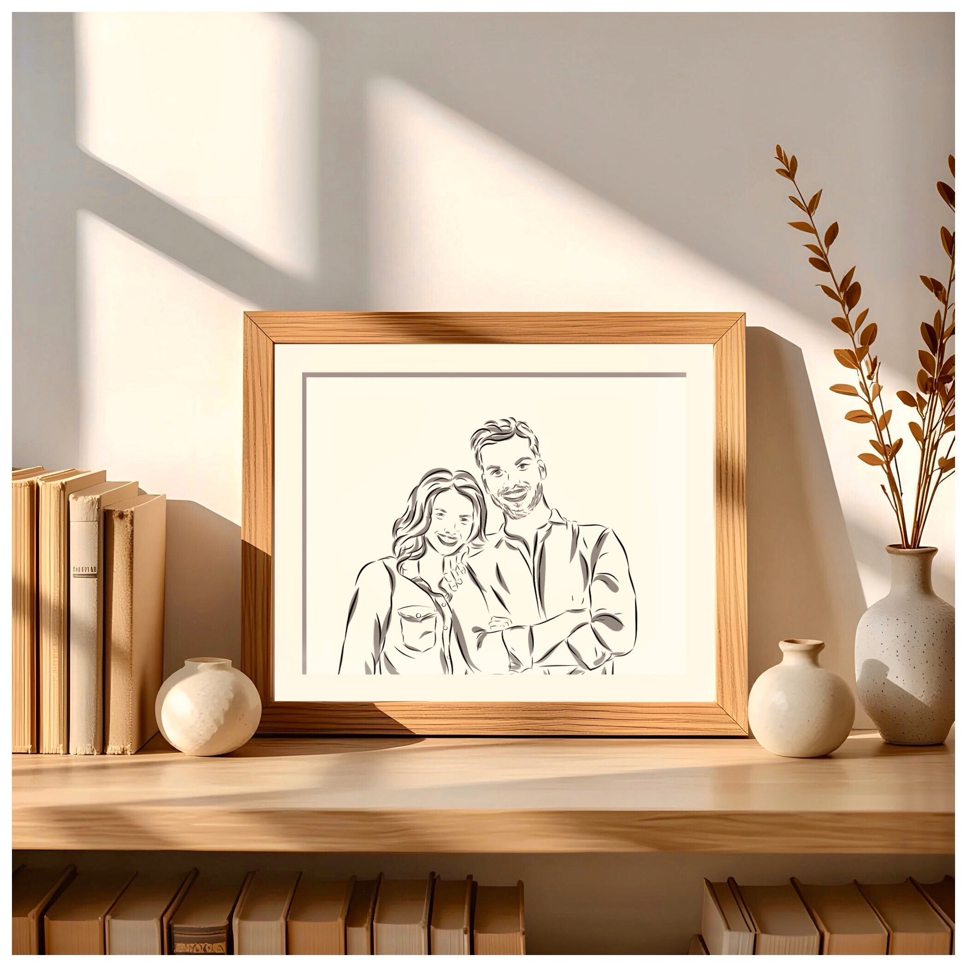 Portrait de couple personnalisé Line art - The Corsicaner
