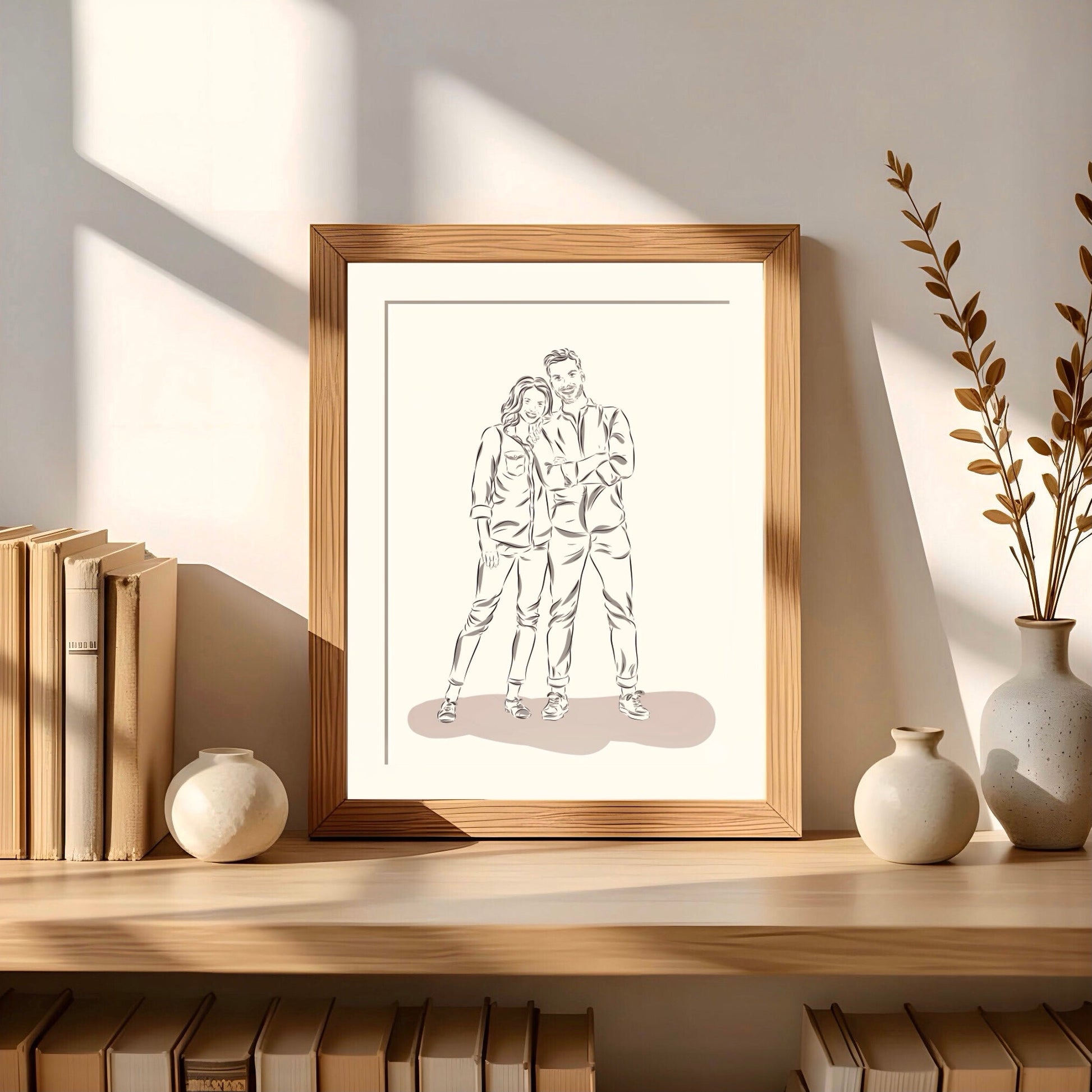 Portrait de couple personnalisé Line art - The Corsicaner