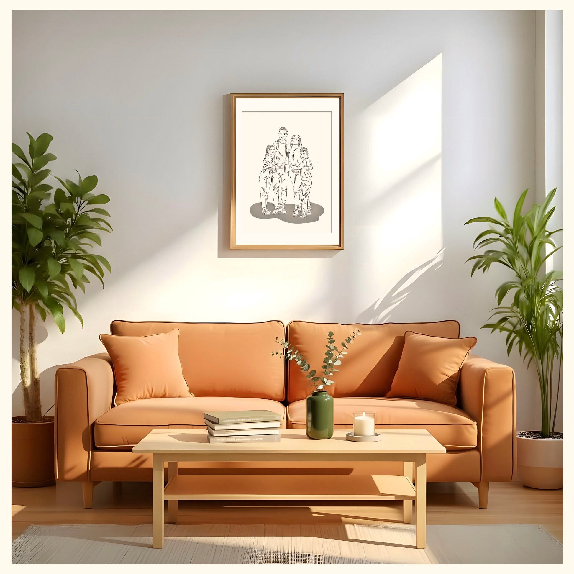 Portrait de famille Line Art - The Corsicaner