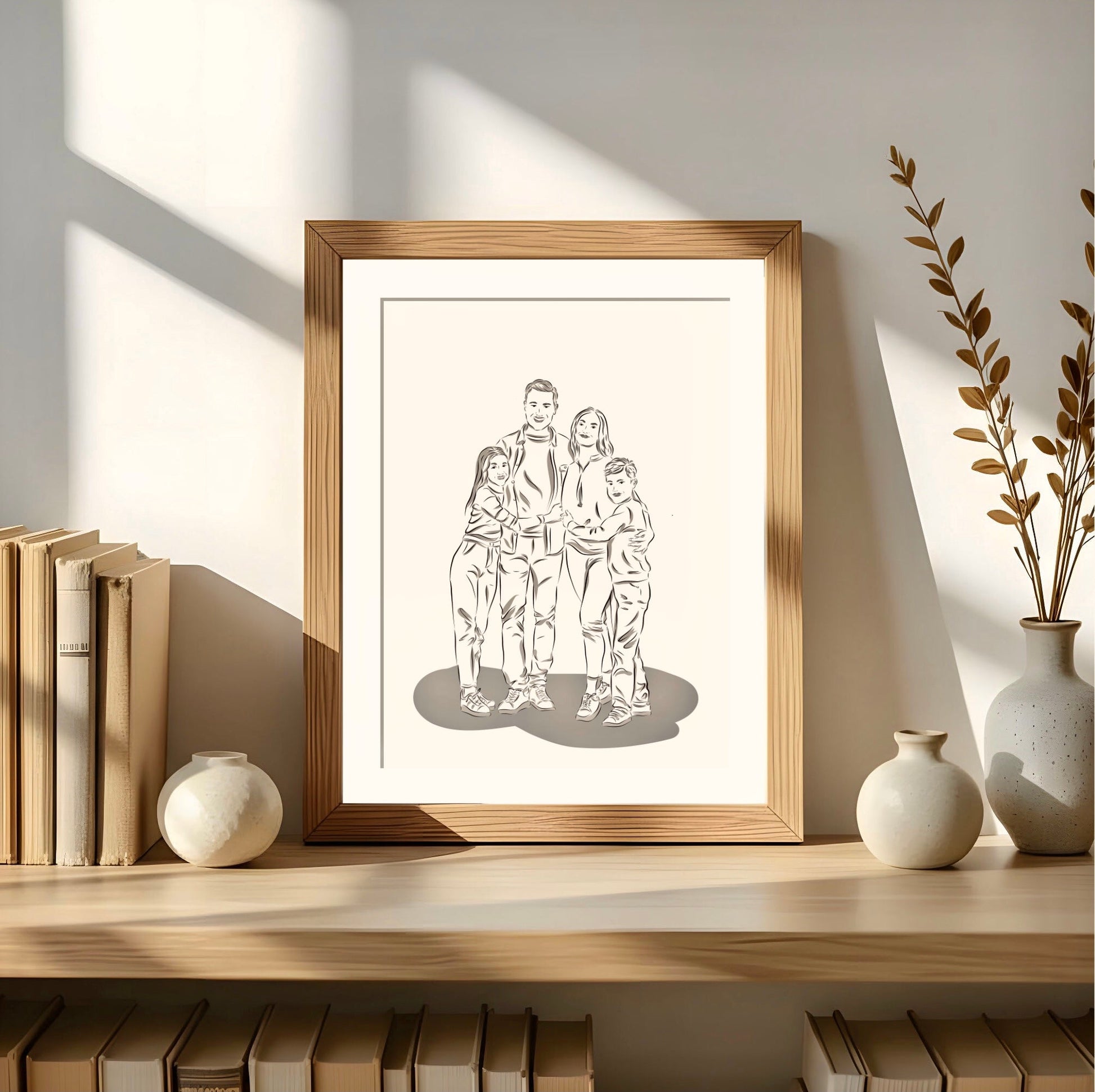 Portrait de famille Line Art - The Corsicaner