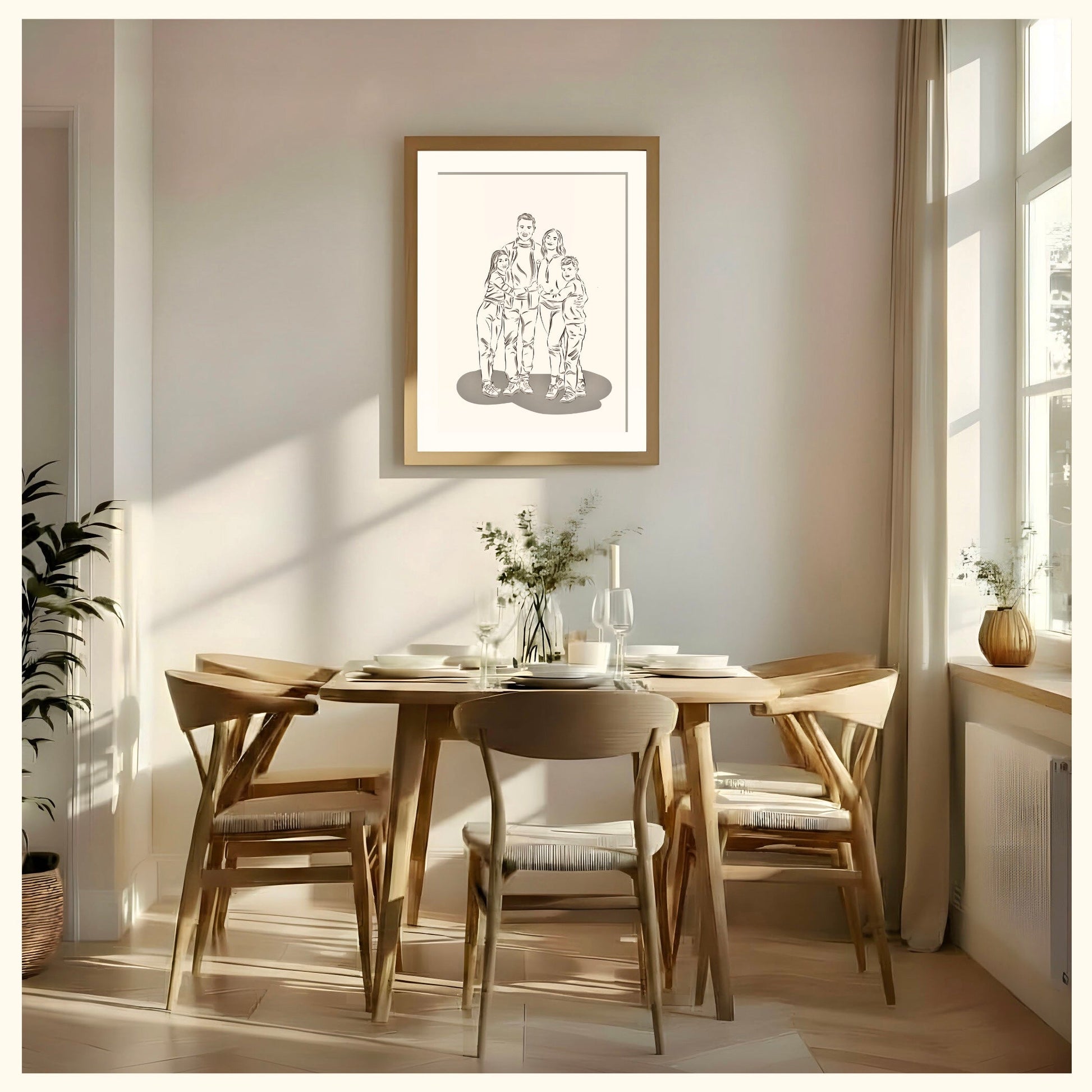 Portrait de famille Line Art - The Corsicaner