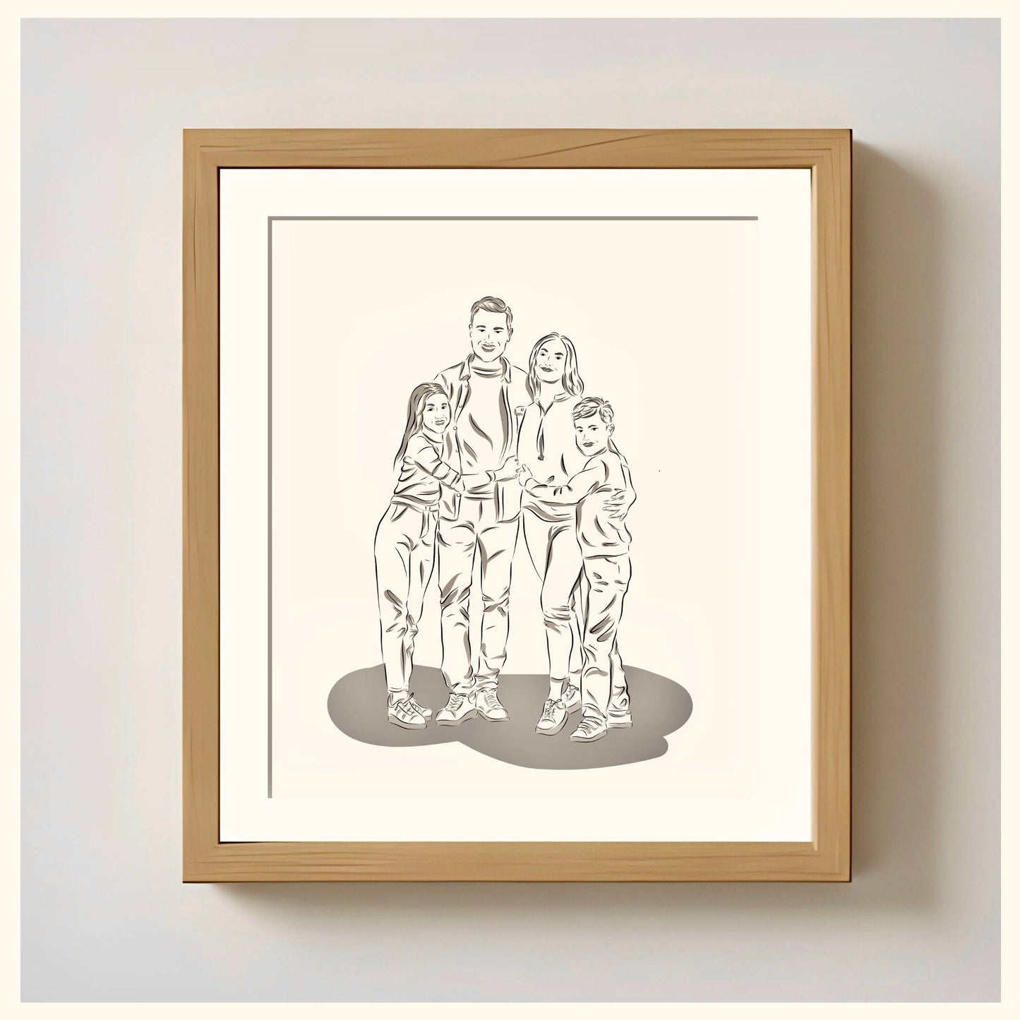 Portrait de famille Line Art - The Corsicaner