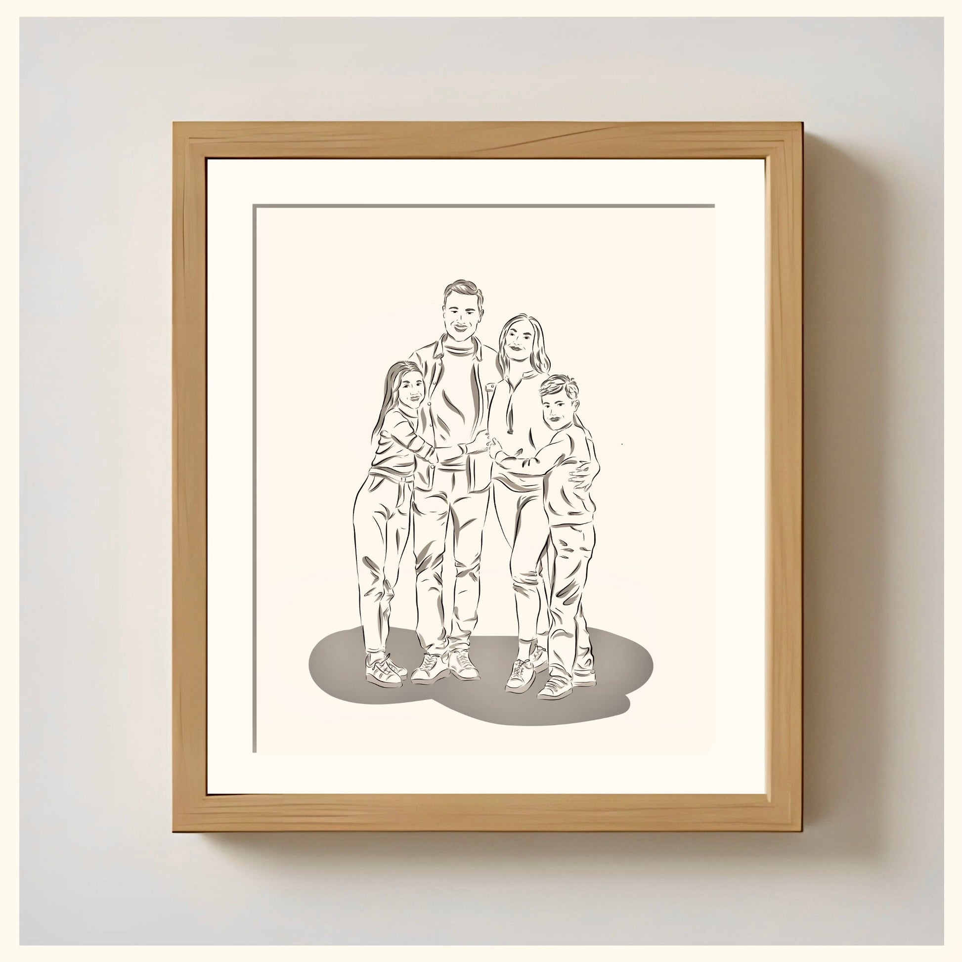 Portrait de famille Line Art - The Corsicaner