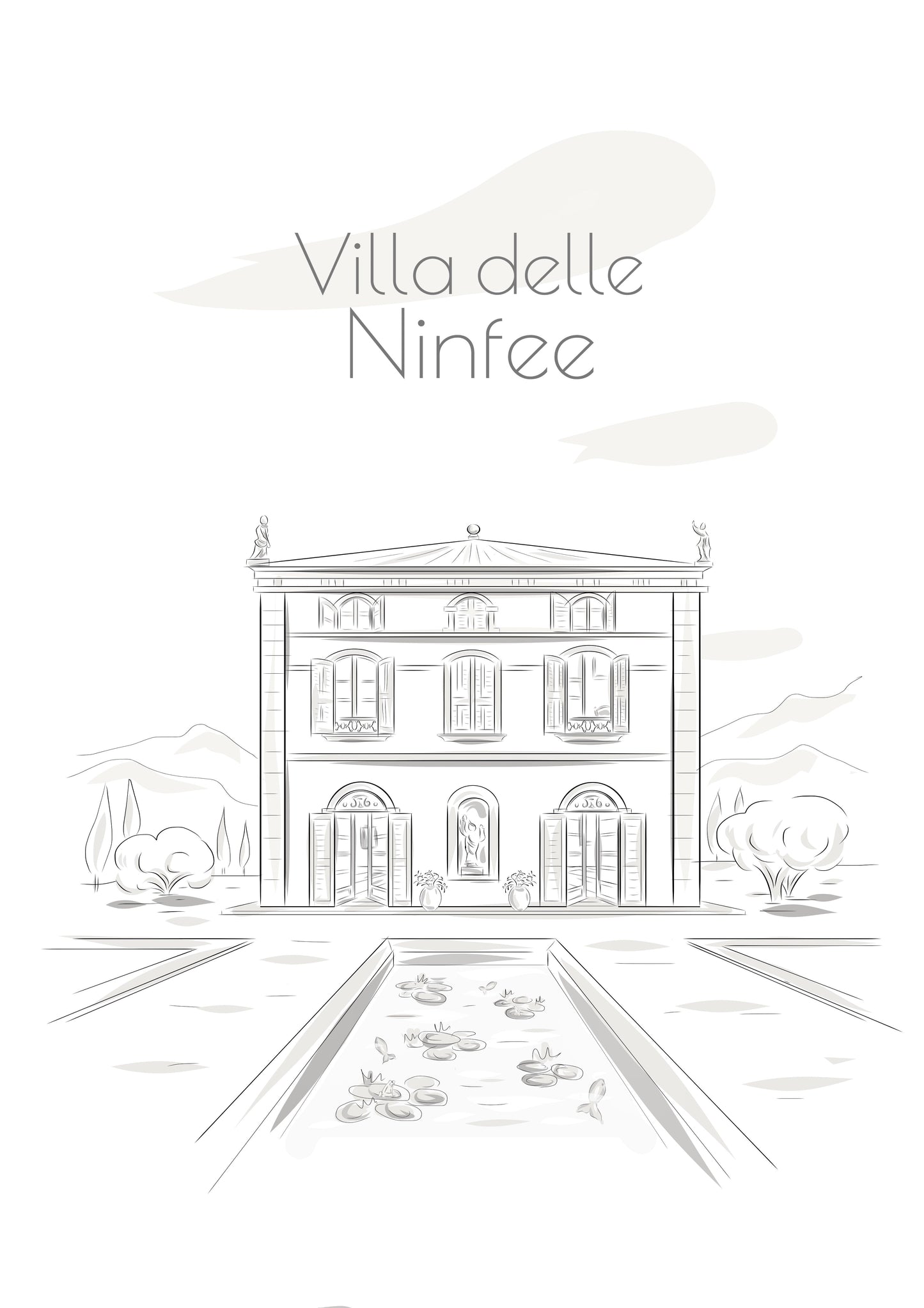 Portrait de maison dessiné à la main - The Corsicaner