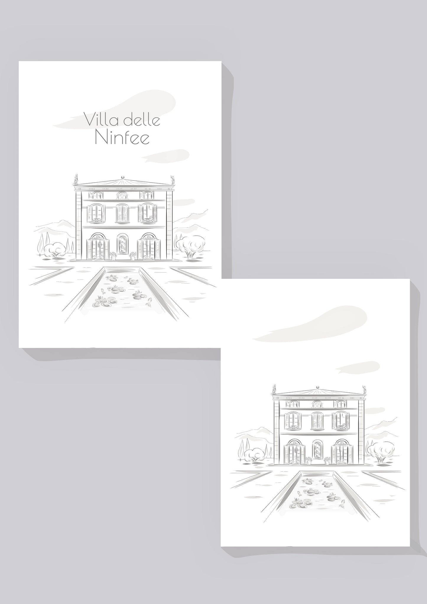 Portrait de maison dessiné à la main - The Corsicaner