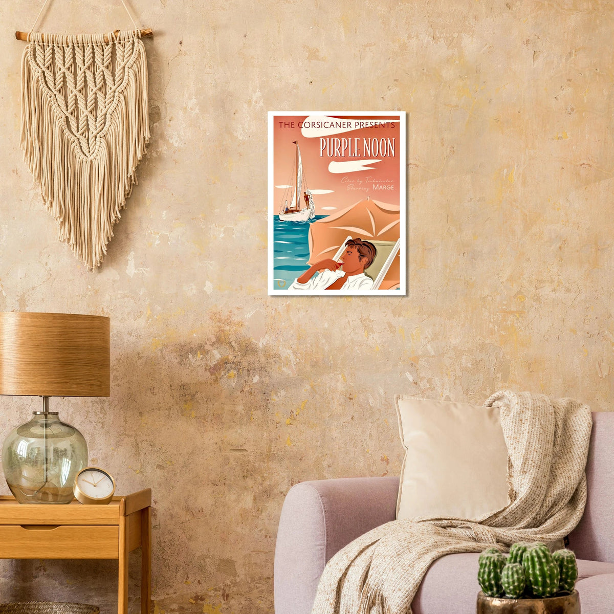 PURPLE NOON alternatif poster sur papier premium matt - livraison offerte - The Corsicaner