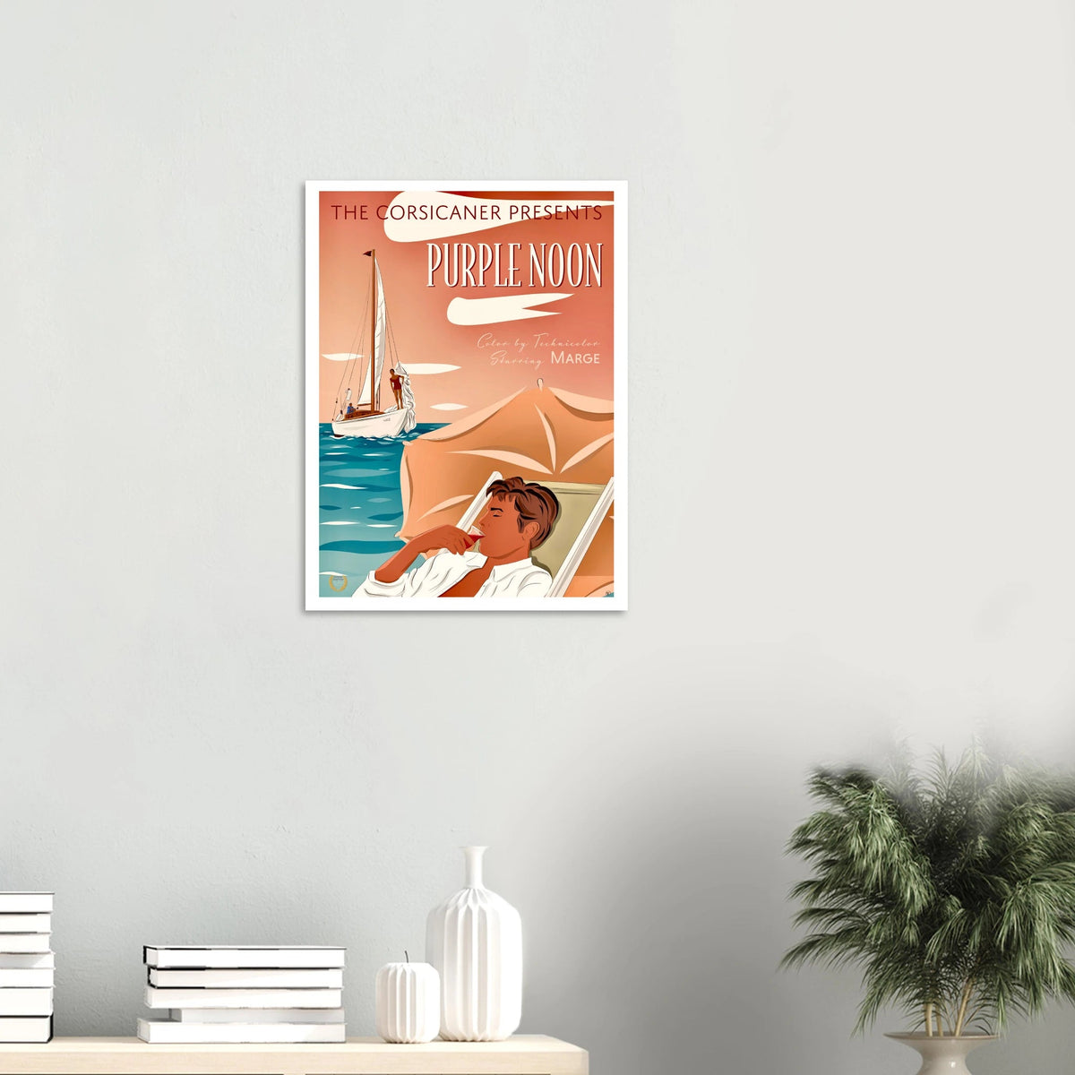PURPLE NOON alternatif poster sur papier premium matt - livraison offerte - The Corsicaner