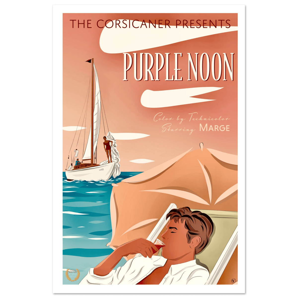 PURPLE NOON - Alternative Movie Poster 60x90 cm / 24x36″ - Free shipping - The Corsicaner
