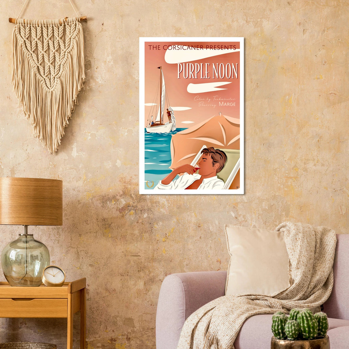 PURPLE NOON - Alternative Movie Poster 60x90 cm / 24x36″ - Free shipping - The Corsicaner