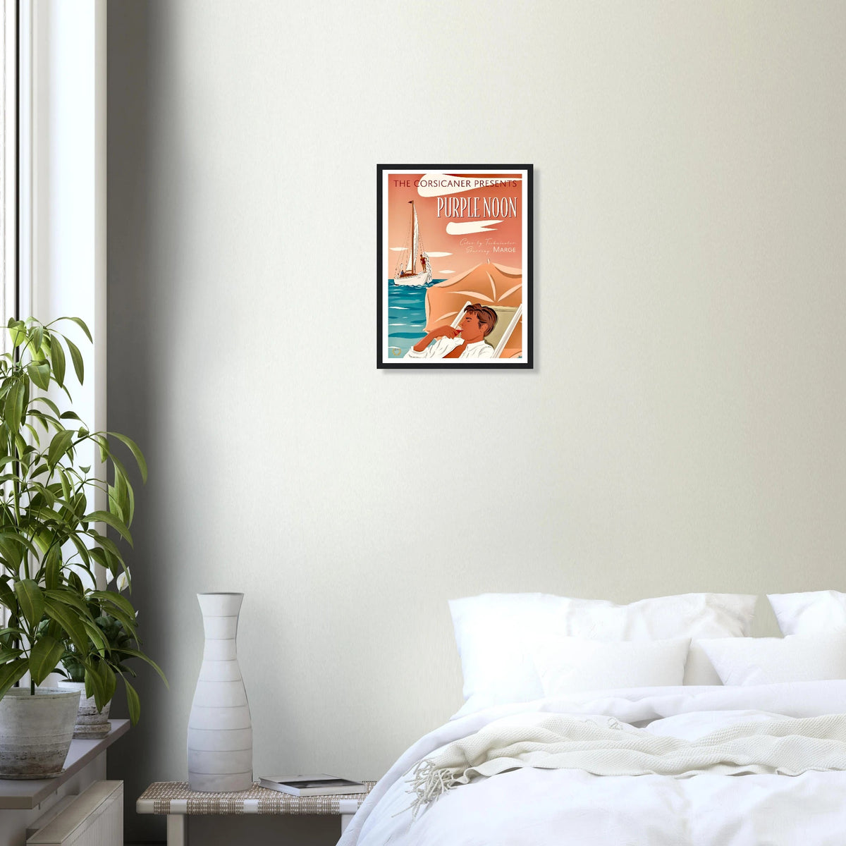 PURPLE NOON - poster alternatif encadré - livraison offerte - The Corsicaner