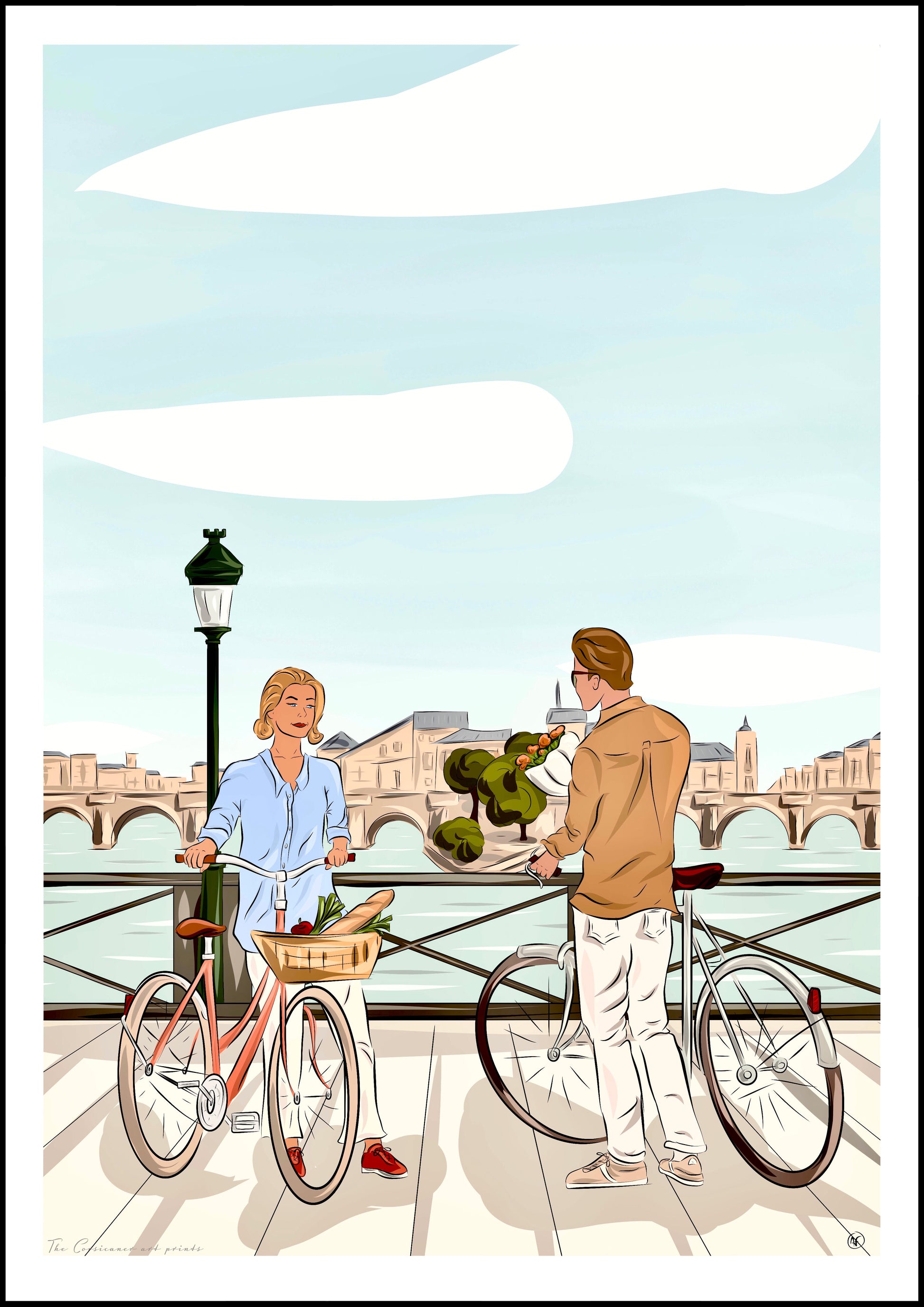 Rencontre sur le Pont des Arts (tirage d’art) - The Corsicaner