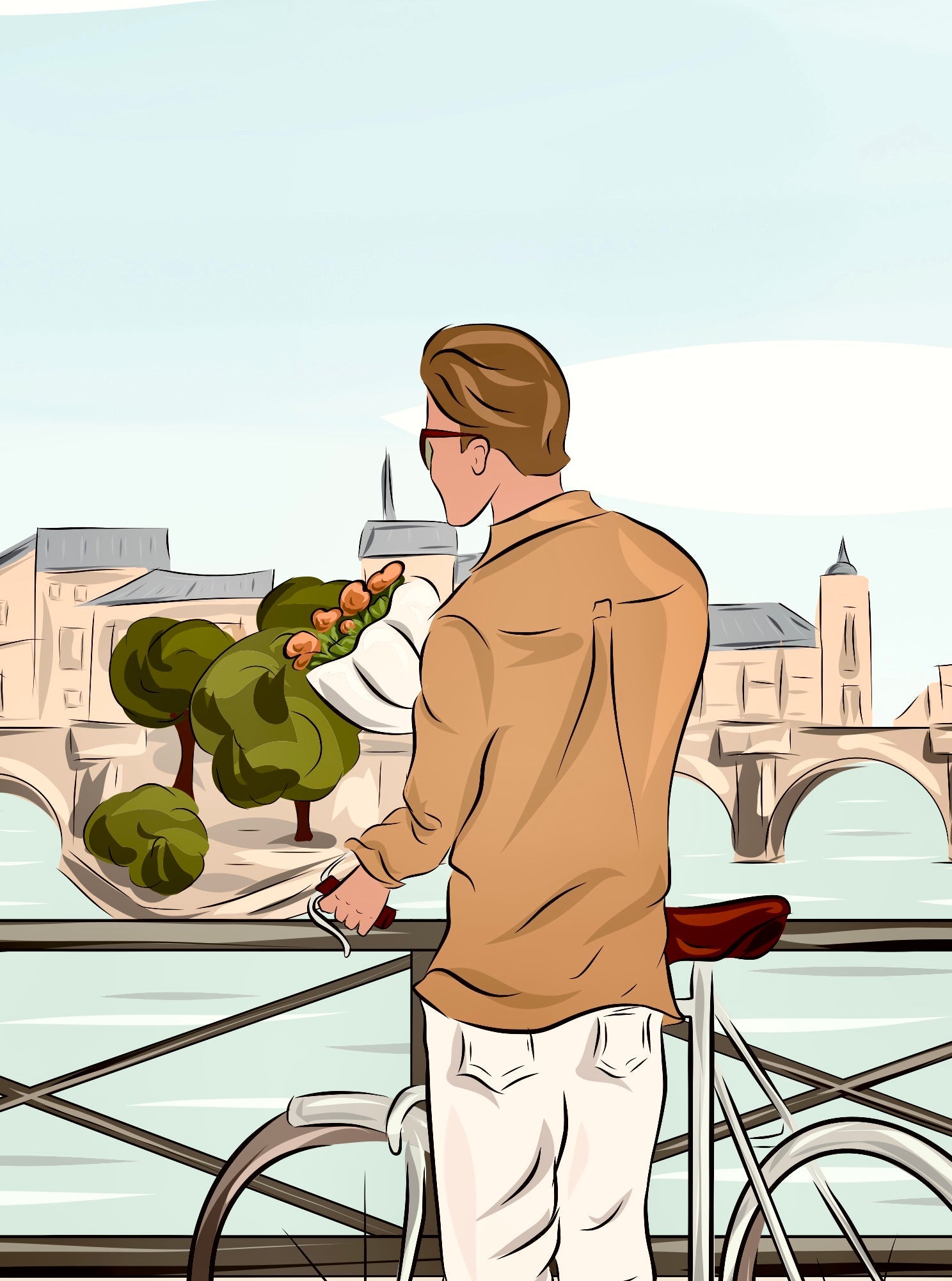 Rencontre sur le Pont des Arts (tirage d’art) - The Corsicaner