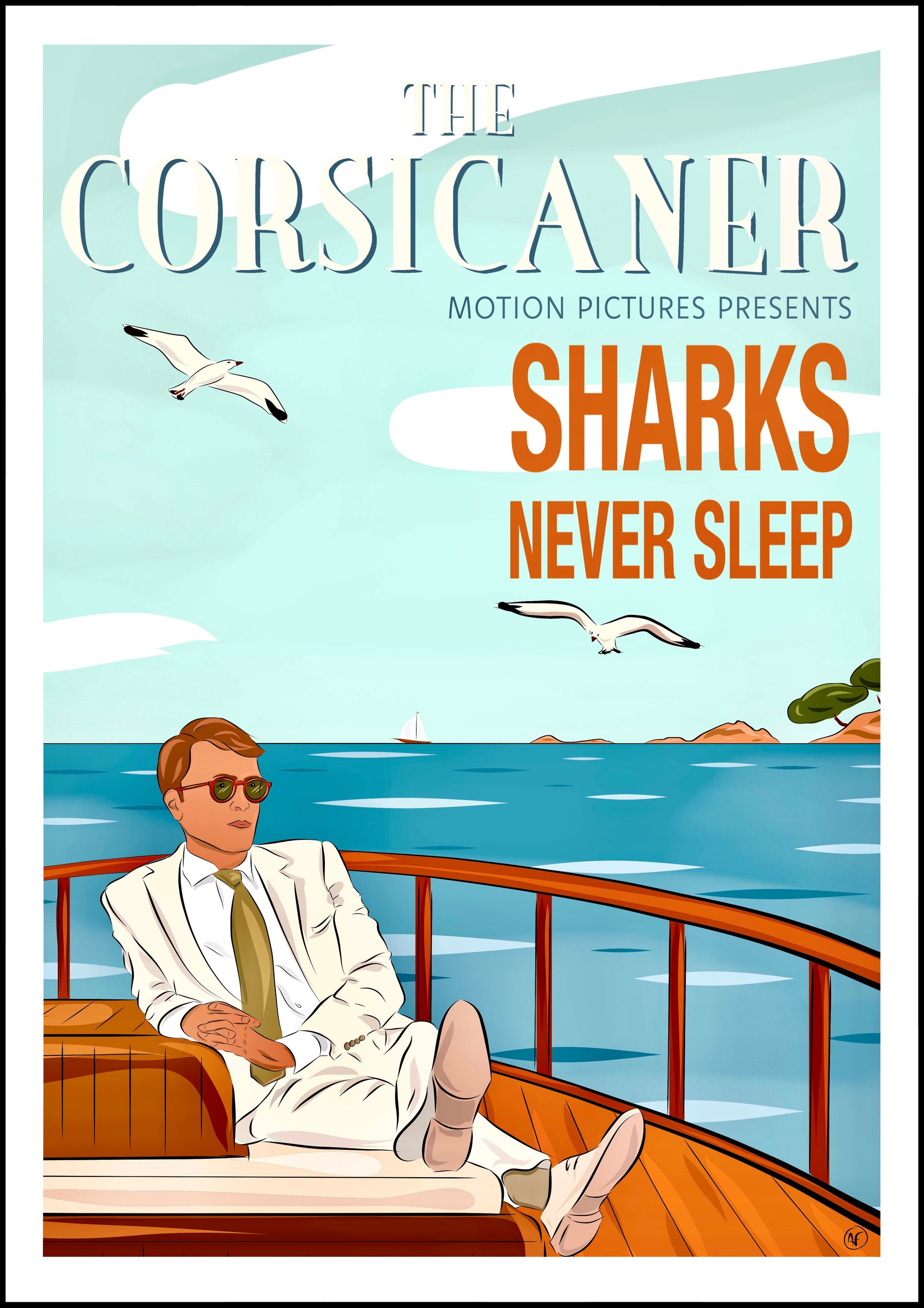Sharks never sleep (tirage d’art) - The Corsicaner