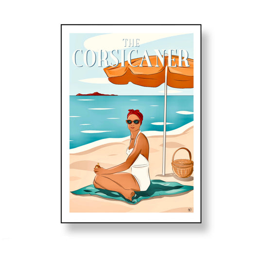 Wall art, retro art, graphic art, digital art, illustration art, home decor, coastal wall art