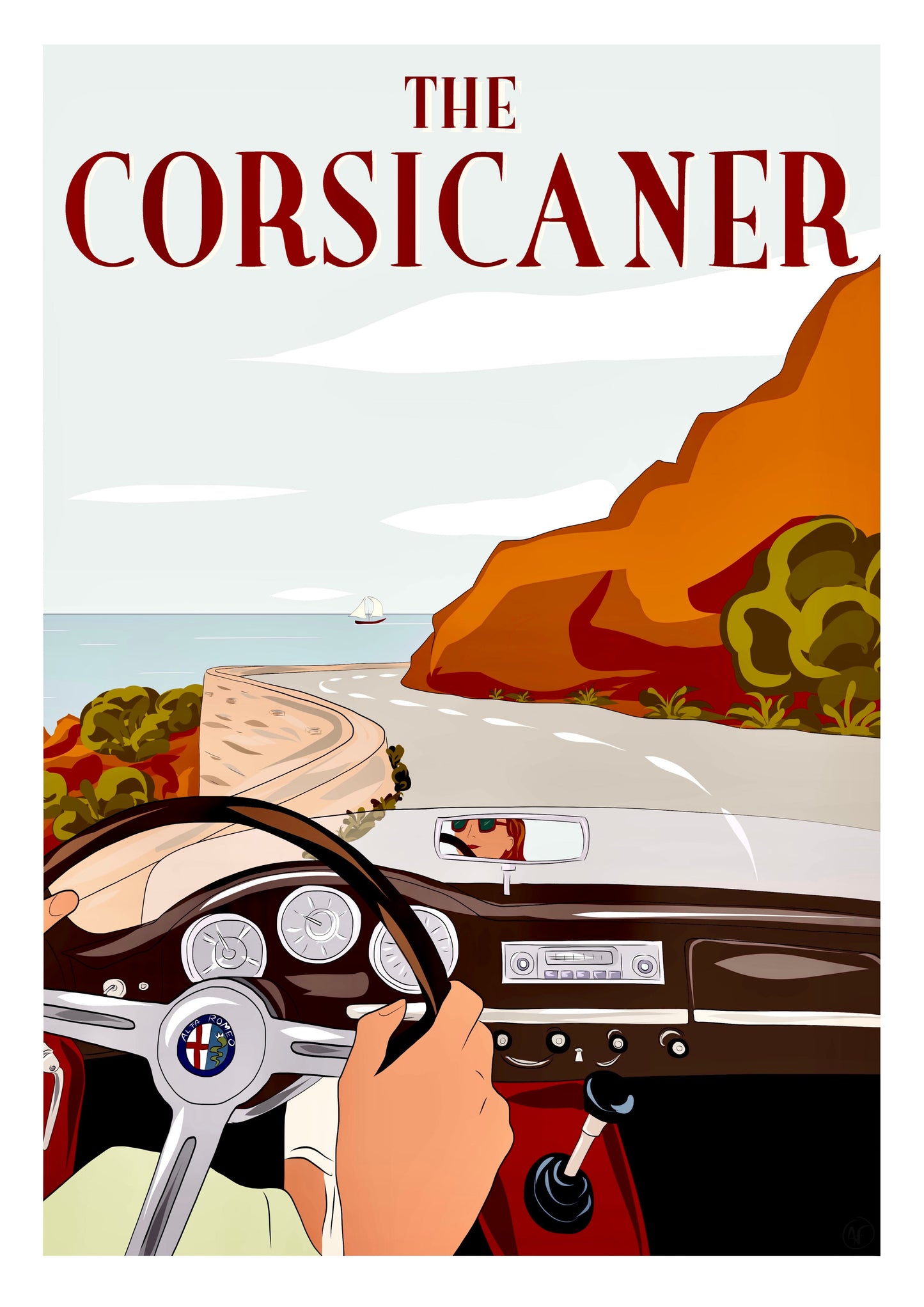 Sur la route des calanques (tirage d’art) - The Corsicaner