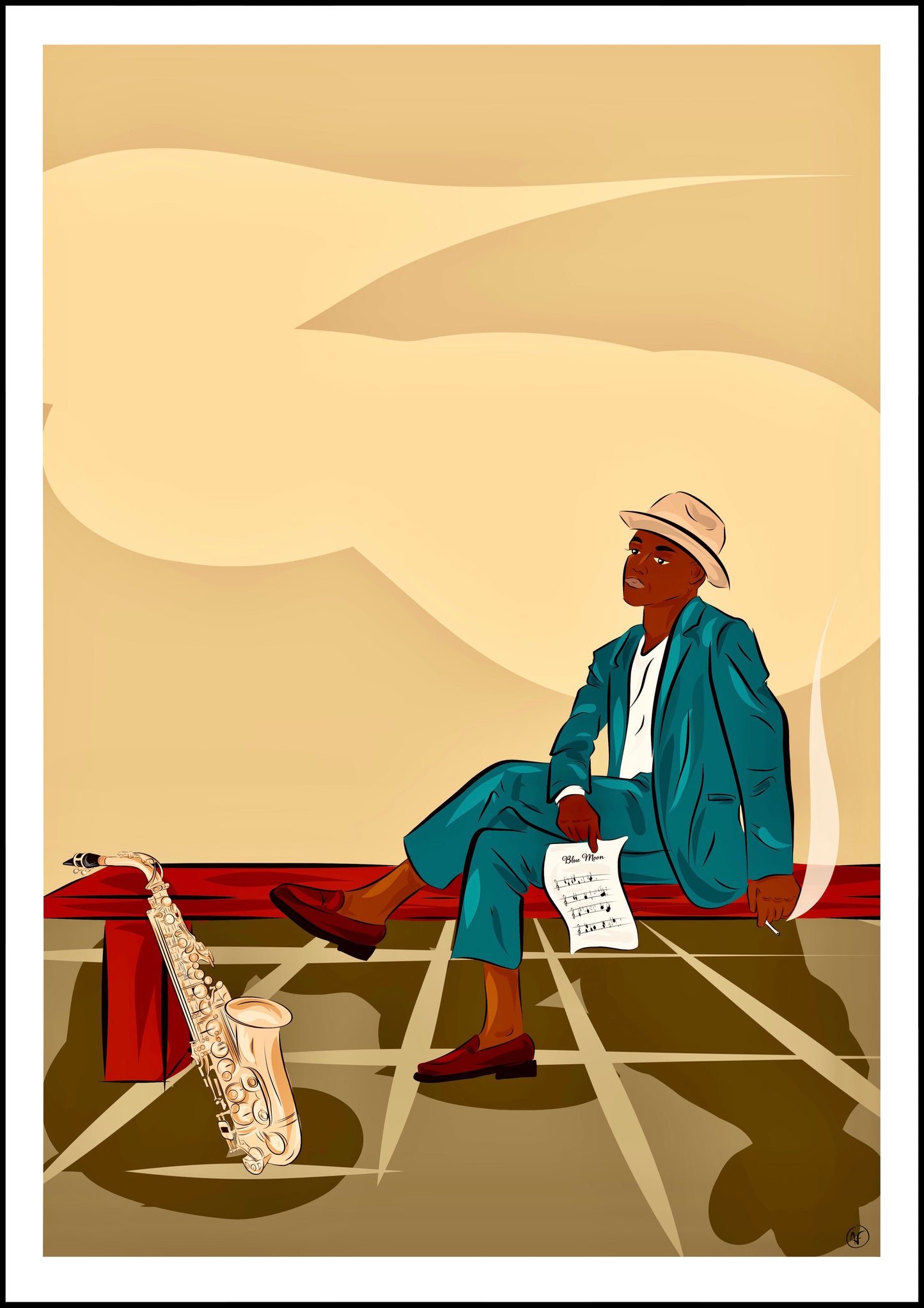 The blues (tirage d’art) - The Corsicaner