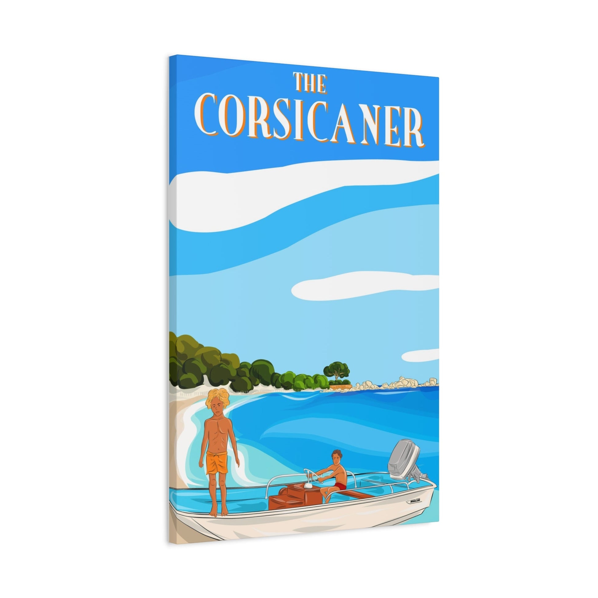 The Corsicaner Matte Canvas Wall Art - Dessine - moi le pin parasol - The Corsicaner