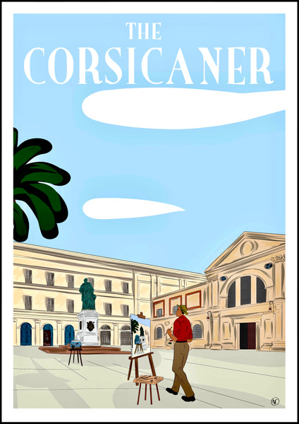 Illustration, home décor, art print, tirage d’art, The Corsicaner