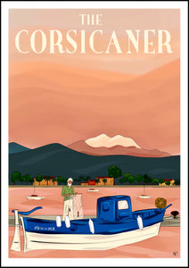 Affiche d’artiste THE CORSICANER - Art print - fisherman - poster d’art