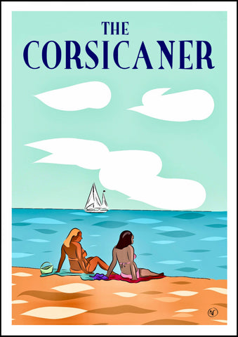 Affiche d’artiste THE CORSICANER - art print - wall art - seascape - poster d’art - home decor
