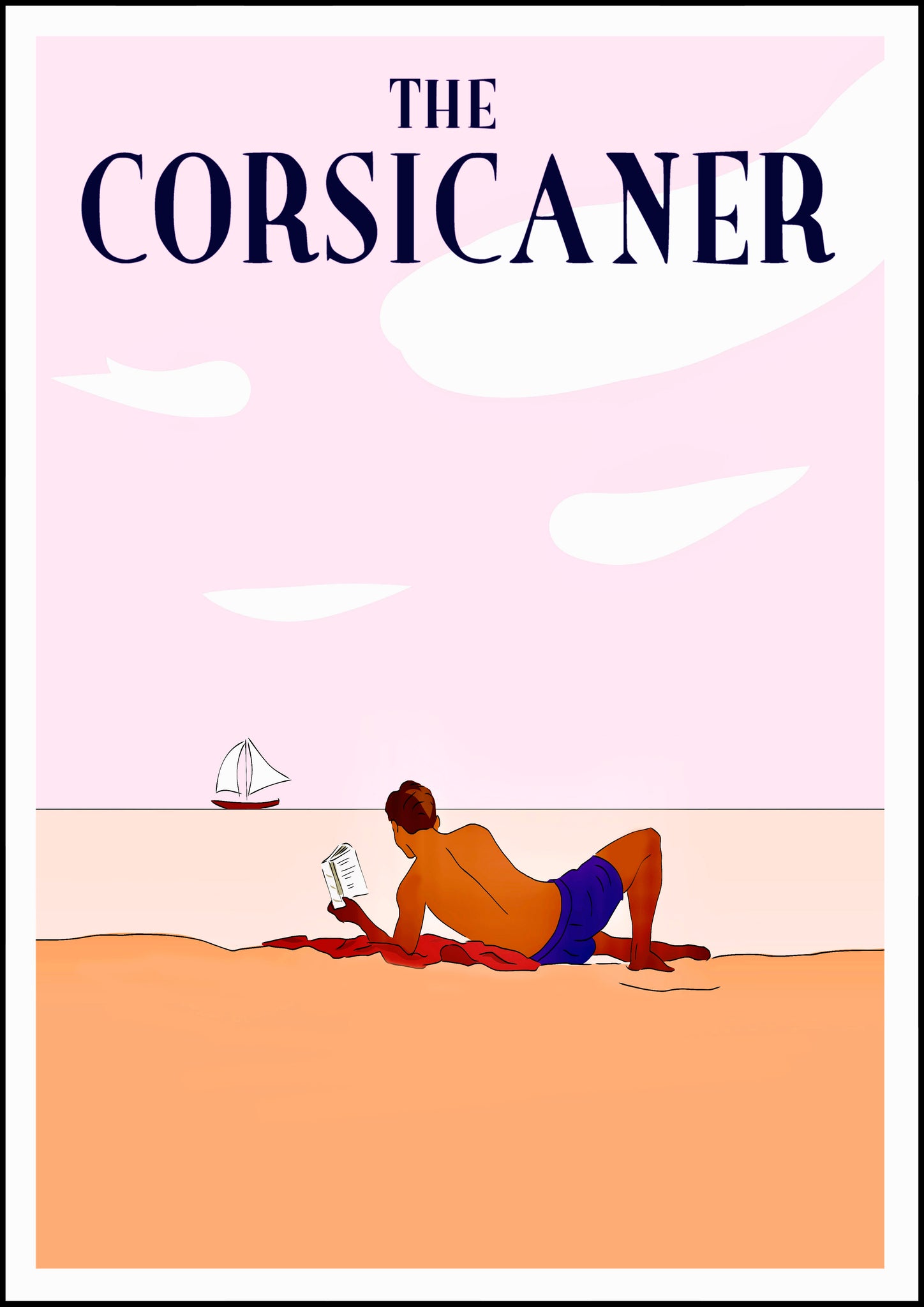 Affiche d’artiste THE CORSICANER - art print - wall art - seascape - poster d’art - home decor