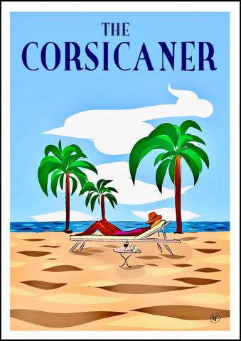 Affiche d’artiste THE CORSICANER - art print - wall art - seascape - home decor - poster d’art