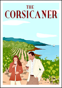 Affiche d’artiste THE CORSICANER - travel poster 