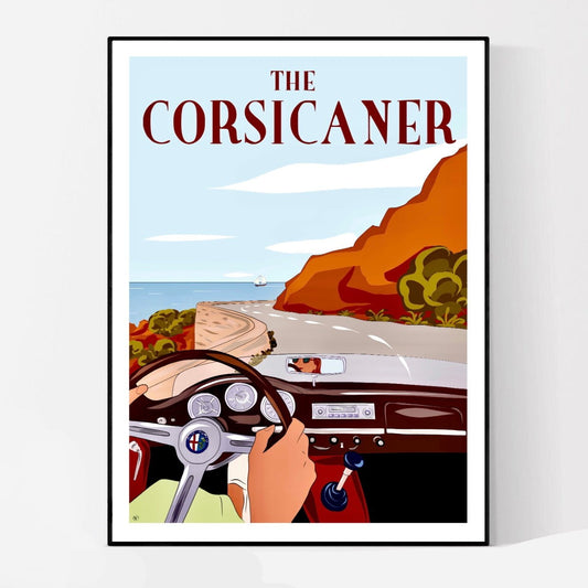 Sur la route des calanques (tirage d’art) - The Corsicaner